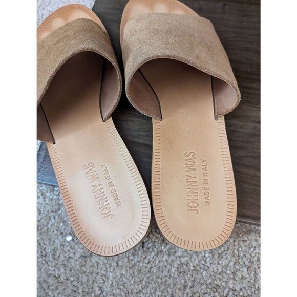 Johnny Was Women’s EU 41 US 11 Camilla Tan Slip on Sandal Slide Italy - Picture 2 of 5